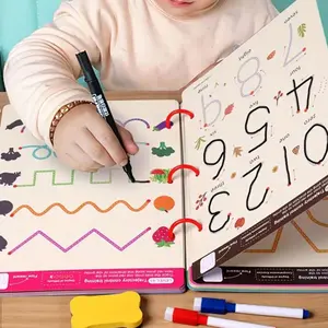 Montessori Kids Magic Practice Book Set, Tracing Preschool Books, Reusable Erasable Pen & Refills, Writing Skills & Drawing Education, Perfect Gift for Christmas