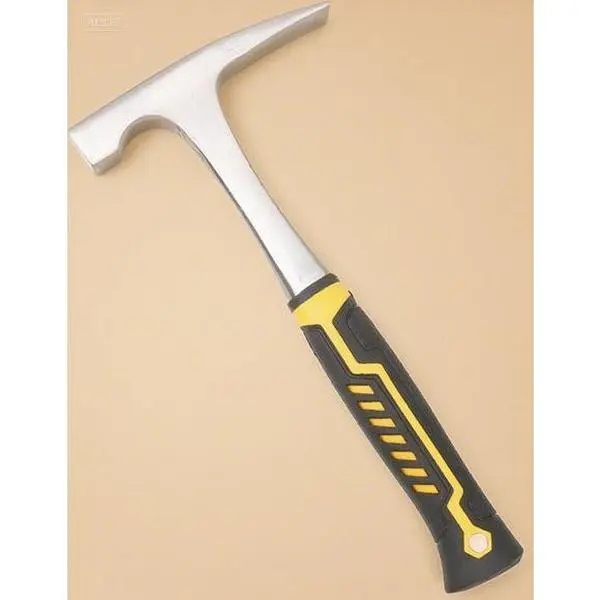 13 inch x 6.7 inch 31 Oz (890g) Carbon Steel Rock Hammer - Non-slip PU Leather Handle, Pointed Metal Tip, Minimizes Vibration and Fatigue, Durable for Geological Exploration, Prospecting, Rock Hounding