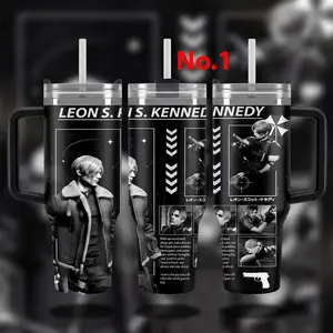 Resident Evil Requiem Tumbler, Leon Kennedy Gamer Tumbler Cup, RE Character Fan Gift