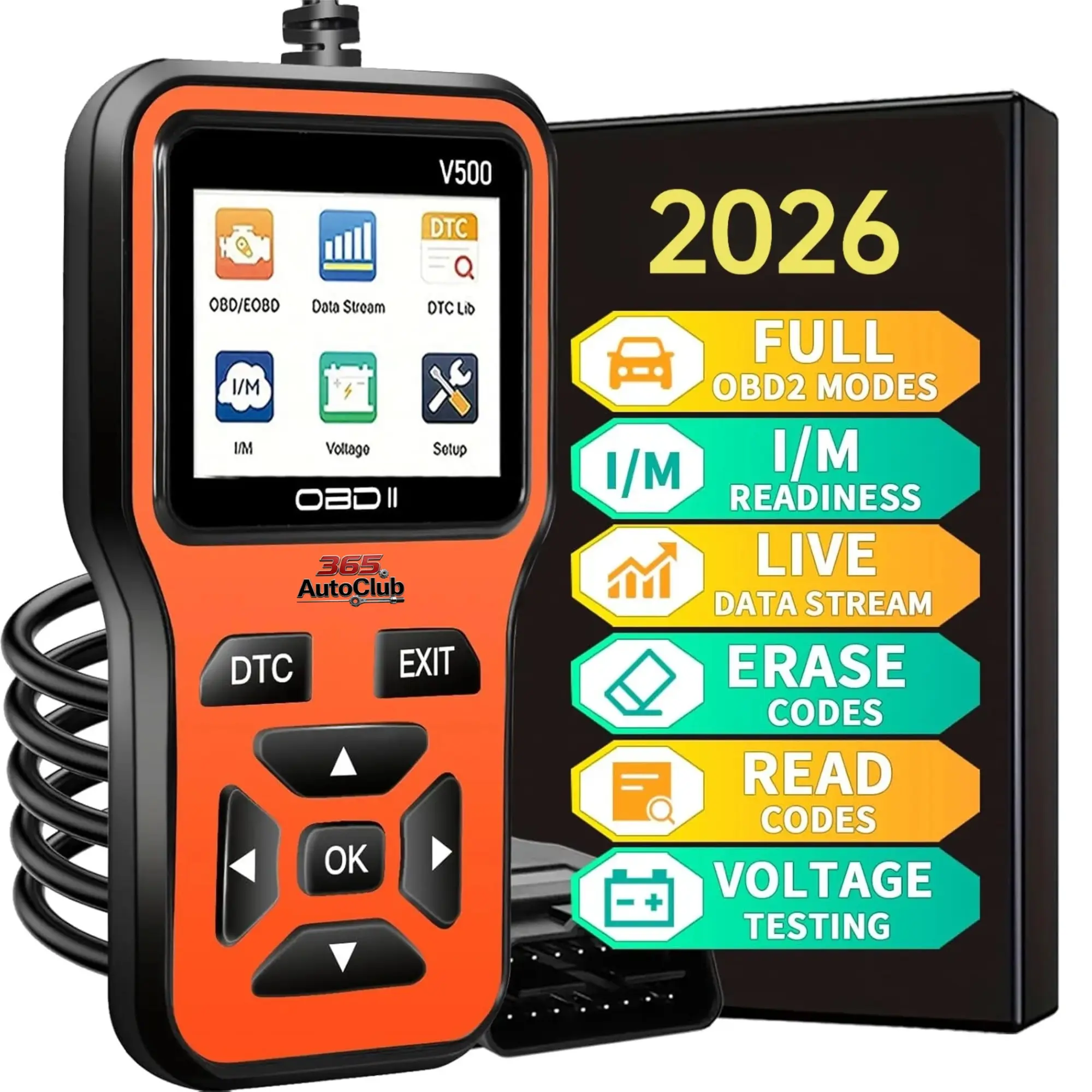 OBD2 Scanner Diagnostic Tool, Check Engine Light Code Scanner Tool with ...
