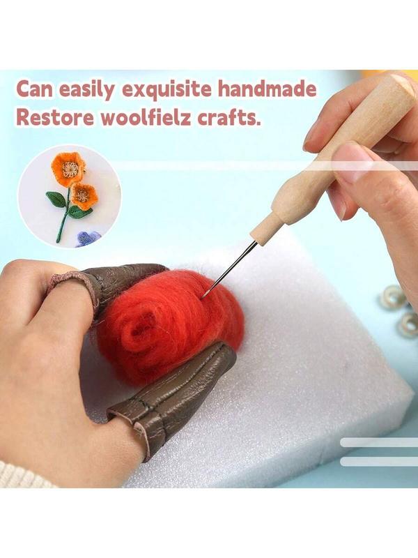 Needle Felting Kit, 24 Colors Wool Roving (5g/Color), Complete Needle Felting Starter Kit With Needle Felting Supplies Wool Fibre Spinning Craft Felting Kits For Beginners