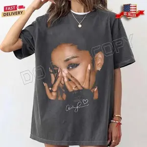 Ariaana Grande Inspired Shirt, Vintage Pop Music Tee, Retro Concert Graphic Shirt, Ariaana Fan Gift, Unisex Garment Dyed Tee
