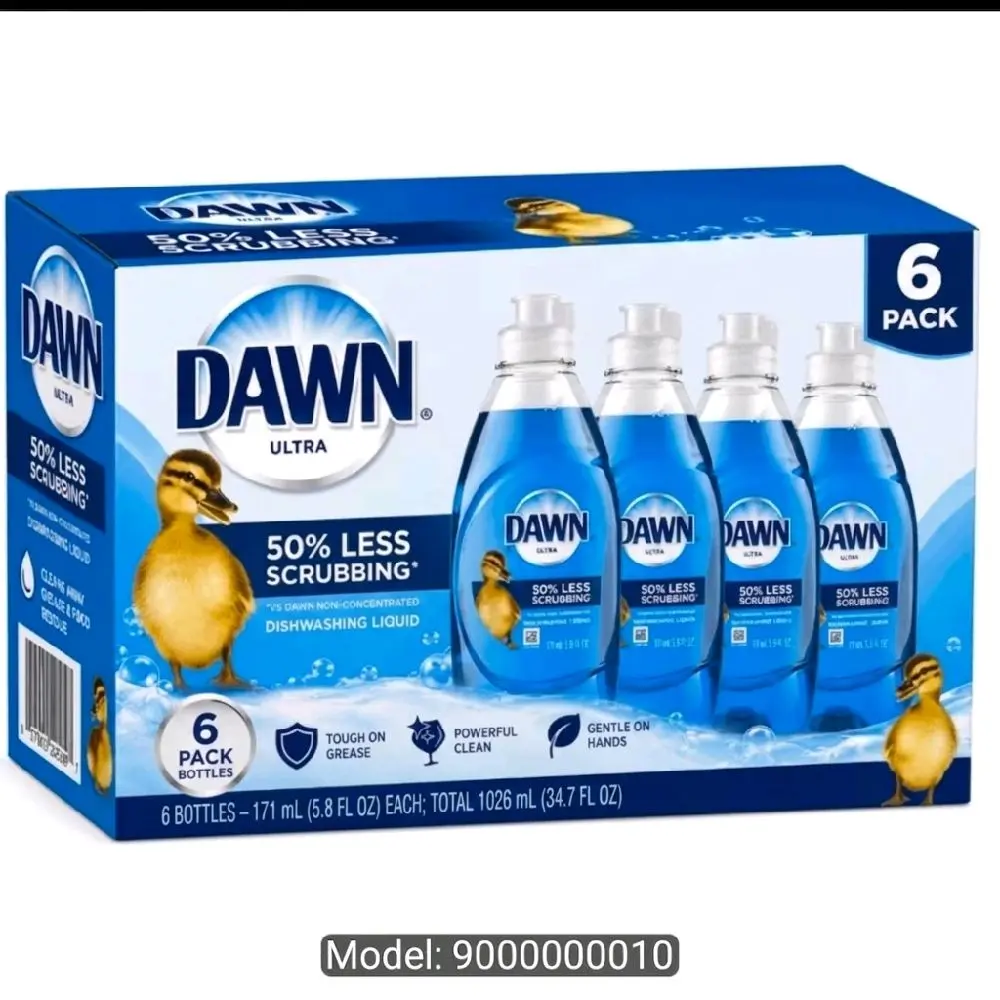 6 Dawn Ultra Scented Household Kitchen Cleaning Liquid Dish Soap, Original 6 pack Grease-Removing Formula for Spring Cleaning, 5.8oz