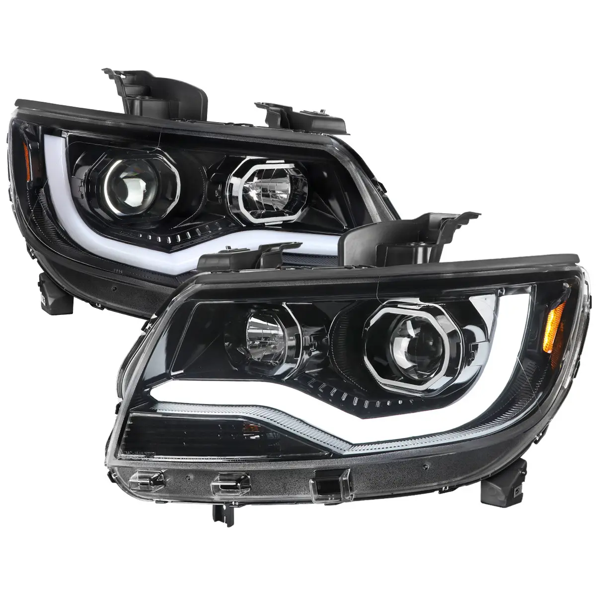 2015-2022 Chevrolet Colorado LED Bar Projector Headlights (Glossy Black Housing/Clear Lens) 2015-2022 Chevrolet Colorado LED Bar Projector Headlights (Glossy Black Housing/Clear Lens)
