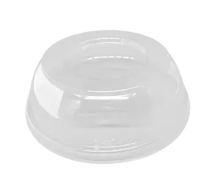 8-32OZ PET Plastic Dome Lid With No Hole For PET Deli Container | 117mm Diameter | 500 Pieces/Case