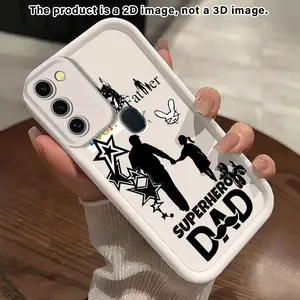 Silicone Phone Case suitable for Samsung Galaxy F54 F42 F41 F23 F16 F15 F14 F12 F06 F05 F04 F02S 4G 5G NOTE20 ULTRA J8 J7 Prime J4 J6 PLUS 2018 Father - Child Bond2D Pattern Full Body Protection Soft Cover Cellphone Protective Casing