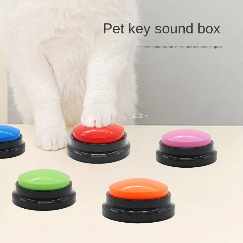Dog Talking Button Pet Communication Key Sound Maker Cat Bell Toy Supplies Voice Recording Training Device