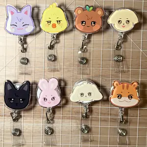 KPOP Bias Resin Retractable Acrylic Badge Reels