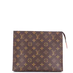 Pre-owned Louis Vuitton Canvas Coated Clutches & Wristlets Toiletry Pouch Monogram Canvas 26 by Rebag
