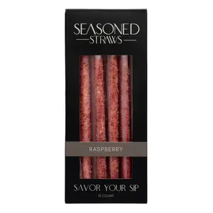 Raspberry Seasoned Straws 10ct.