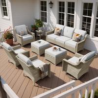 Grey 8 PCS Outdoor Patio Sofa Set