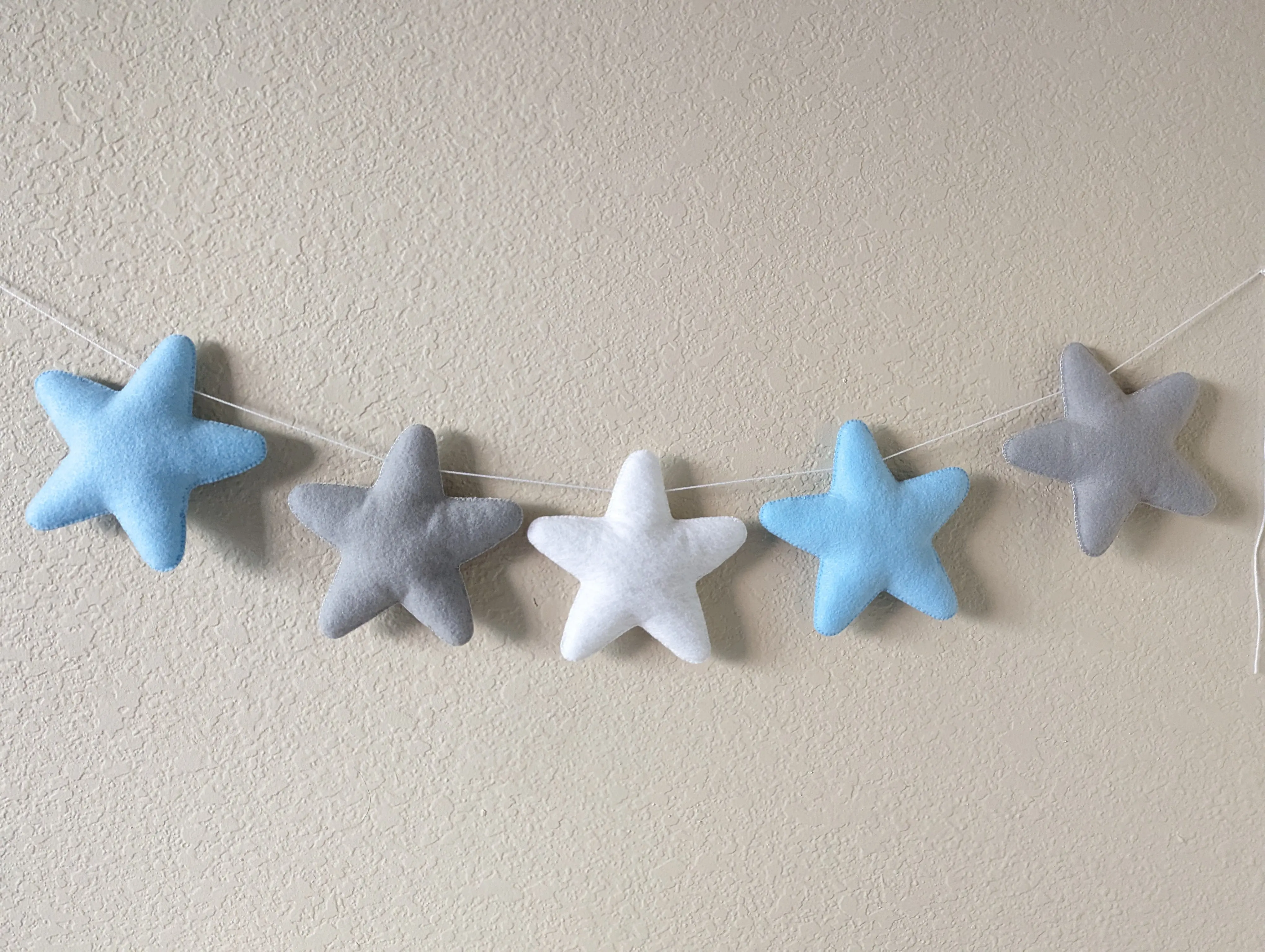Handmade star garland - Nursery decor - Boys room decor
