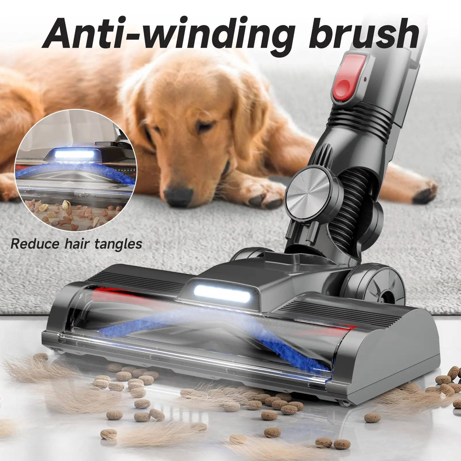 XINSHE A7 Cordless Stick Vacuum Cleaner, Light Green, 2000mAh Long