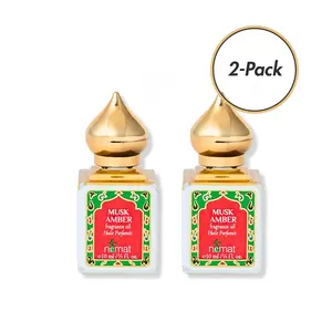 Nemat Musk Amber Perfume Oil — 2 pack ($42 value) — Balsamic Amber Incense Scent