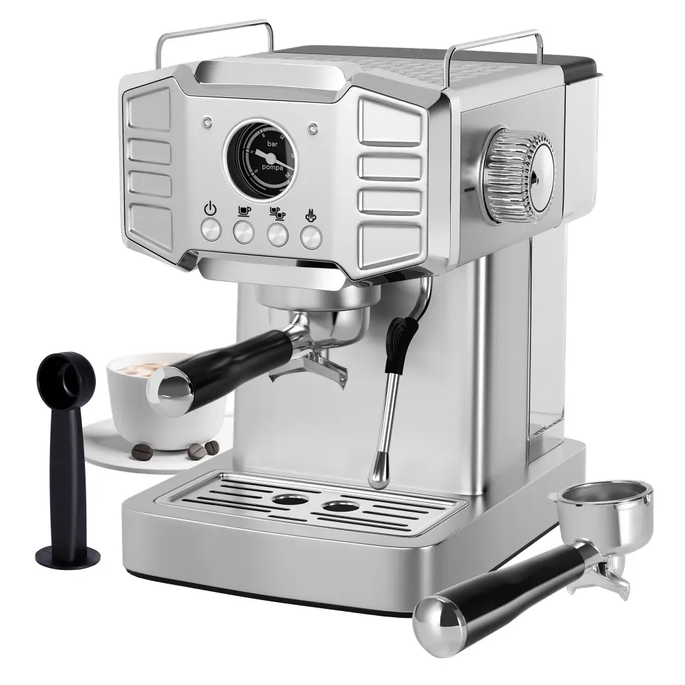 lusdvrot Espresso Machines, 20 Bar Espresso Coffee Machine with Milk Frother, Stainless Steel Espresso Maker for Latte, Cappuccino,1.8L Removable Water Tank stir rod for coffee ninja coffee maker nespresso machine
