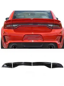 Smoked Rear Tail Light Covers Trim for 2015+ Dodge Charger, Automotive Auto Accessories, ABS Material Car Exterior Decor with High-Quality UV Coating, Easy Installation