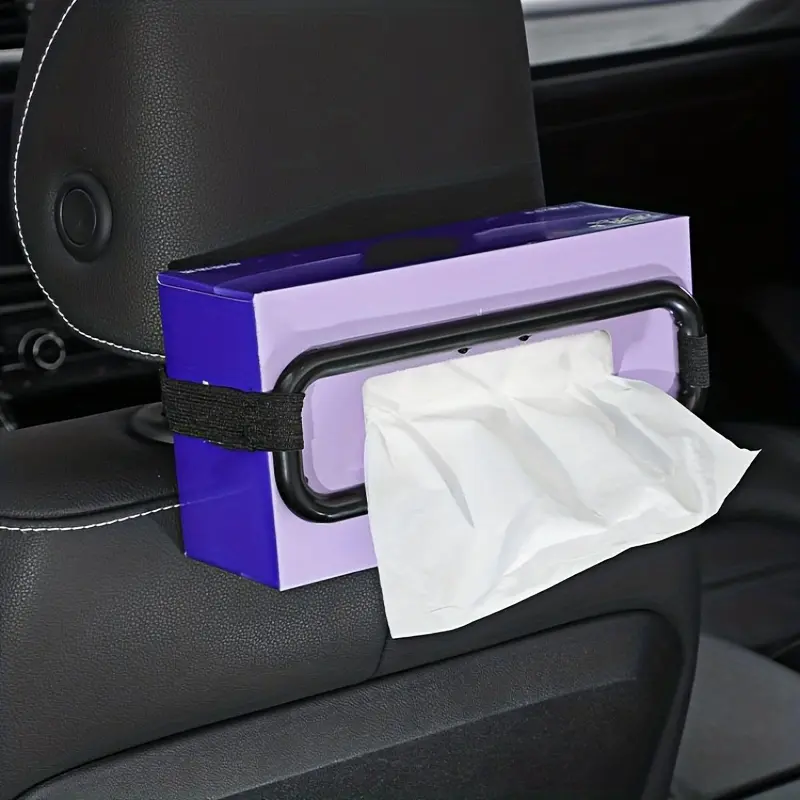 Car tissue holder clip, suitable for car sun visor tissue box, seat back tissue holder, car interior elastic suspension tissue cover
