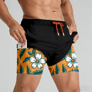 ABSECAI 2026 Men's 2-in-1 Swim Trunks,Compression Liner 6",Quick Dry,Zipper Pockets,TikTok Trend,quick dry swim truk eeshorts,clothing shorts,streetwear,stylebeach swimminng,Shorts for Summer,Outdoorfun Swimmingshorts Swim Bottoms Swimmingtrunks