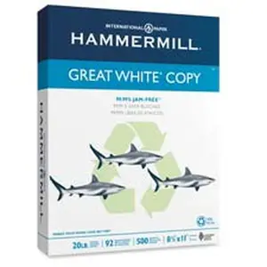 Hammermill Copy Paper- 20Lb- 92 GE-102 ISO- 8-.50in.x14in.- 500-RM- White