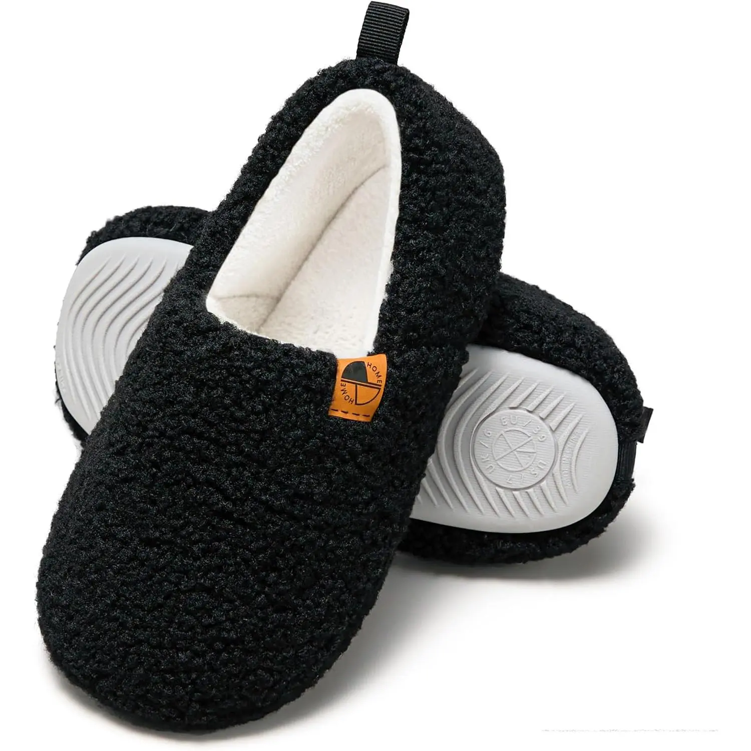 Men's Closed-Back Plush Faux Fur Sports Slides - Lightweight Memory Foam Shoe, Warm Indoor/Outdoor Footwear (Note: Slightly Small Fit)