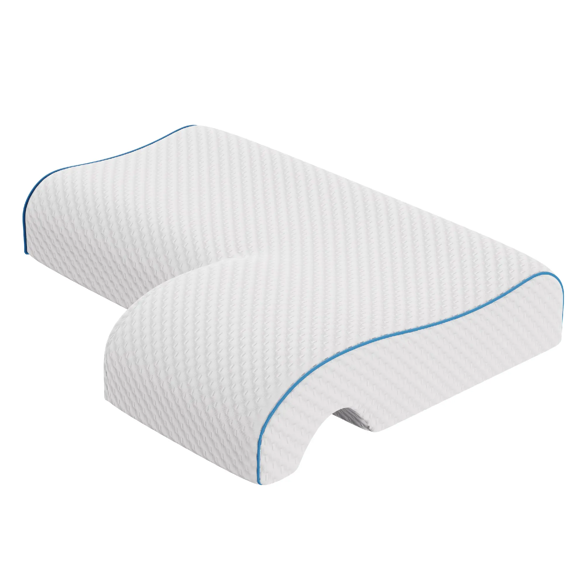MARS WELLNESS Memory Foam Cuddle Pillow - Ergonomic Anti Pressure Couples Pillow with Arm Hole - Great for Cuddling, Neck & Shoulder Pain, Side Sleepers