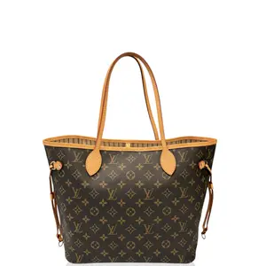 Pre-owned Louis Vuitton Leather tote bags Neverfull MM Monogram Brown (sy033026a0)