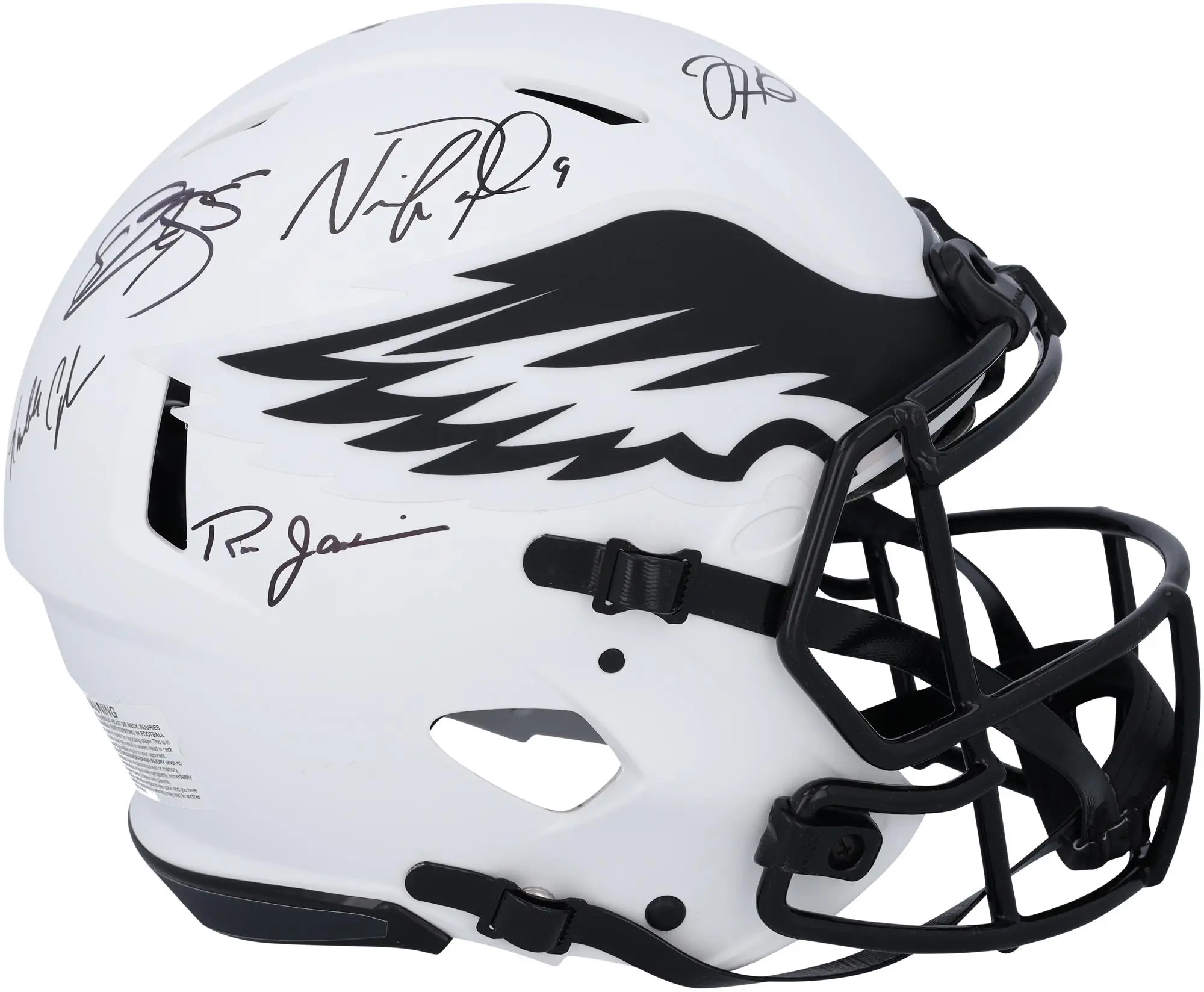 Philadelphia Eagles Quarterbacks Autographed Lunar Speed Authentic Helmet - Fanatics Authentic Certified