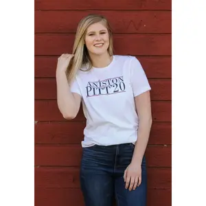 Aniston Pitt Graphic Tee Women's Fitted Crewneck Tshirt with Graphic Design for Comfort and Style in Summer Casual Wear Skirts Statement