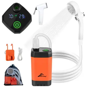 Ann Katy Portable Shower for Camping, 6000mAh Outdoor Electric Shower Rechargeable Pump with Intelligent Digital Display, Hiking, Traveling, Washing Modern