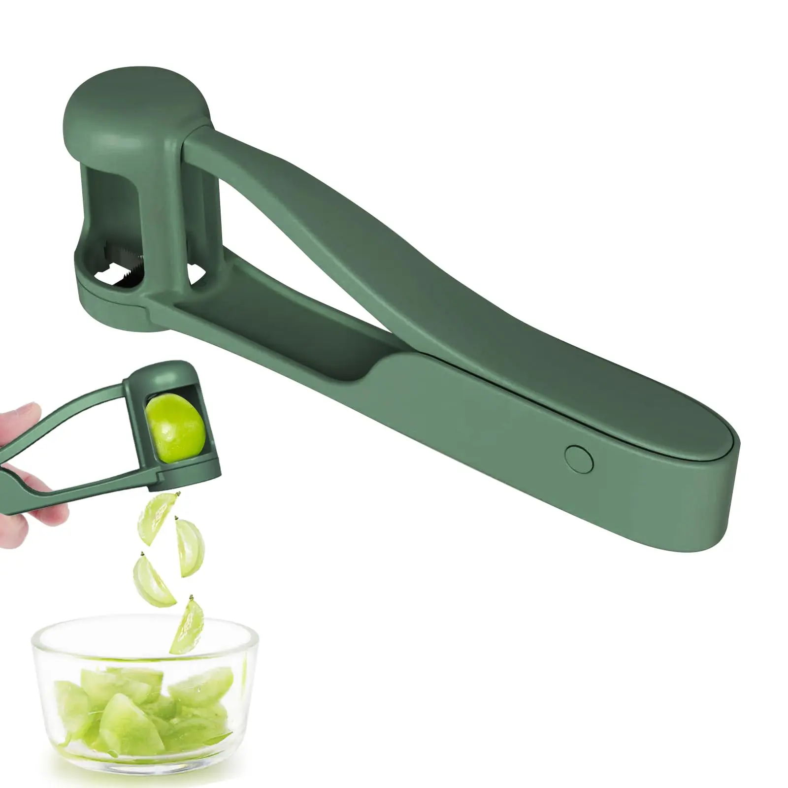 Fruit Quarter Cutter - ABS Steel ABS Fruit Vegetable Cutter for Toddlers' Little Hands, Home Kitchen Gadget, Cherry Tomato Slicer, Meal Prep Tool