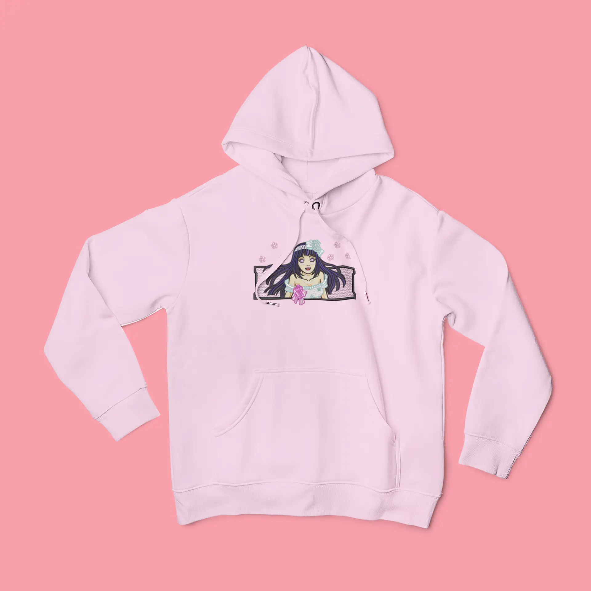 Hinata Wedding Dress Embroidered Hoodie - Naruto Anime hoodie