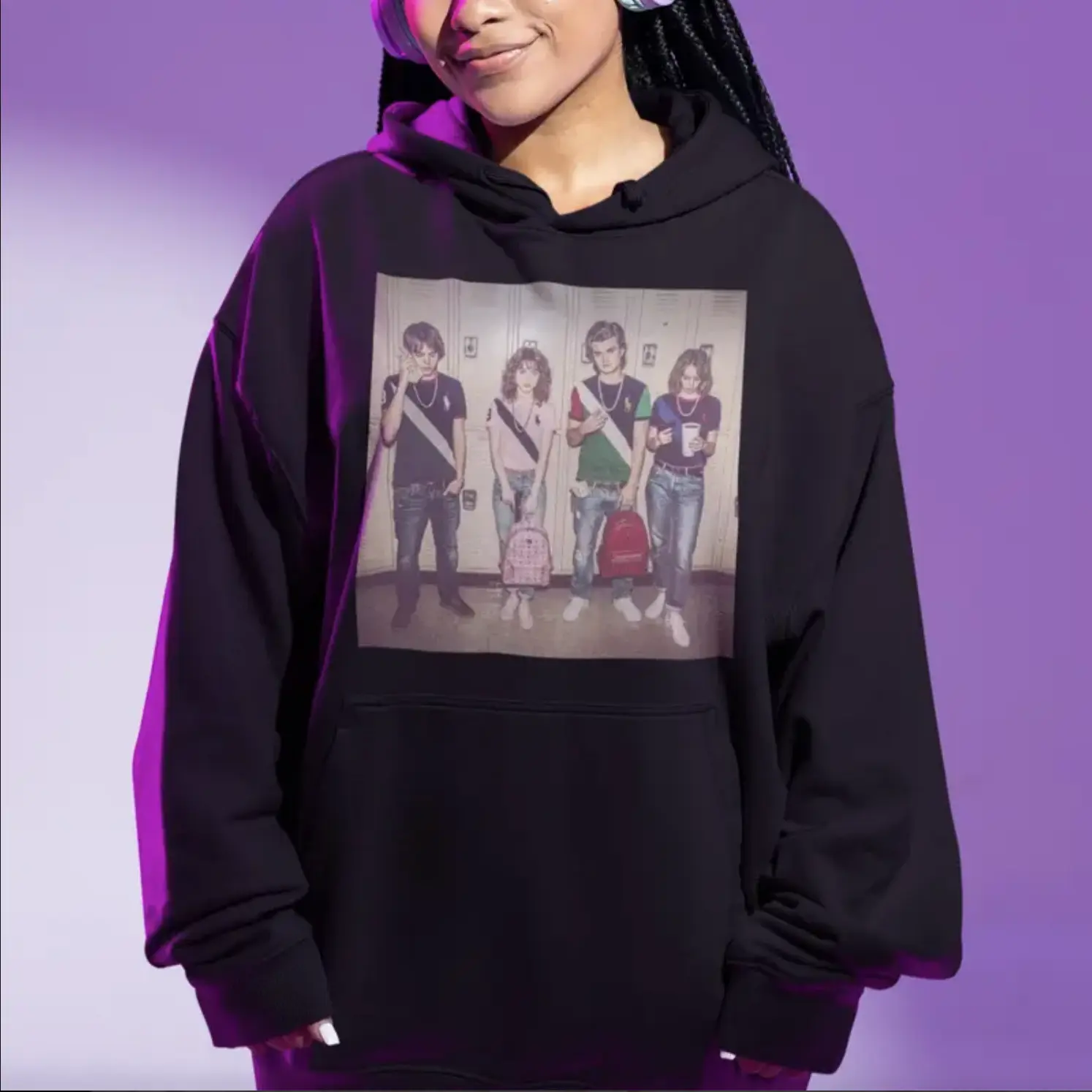 Nancy Style Gang Graphic Shirt, Upside Down World Hoodie Tee, Retro 80s Horror Aesthetic, Fan Inspired T-Shirt Sweatshirt Hoodie
