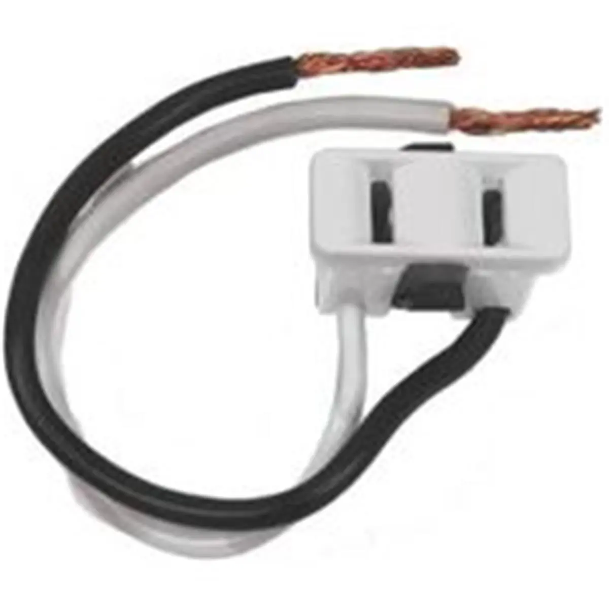 Jandorf Specialty Hardw Outlet 2 Prong Wht 2 Wire Lead 61015, 2 Poles 2 Wires, For Indoor Use