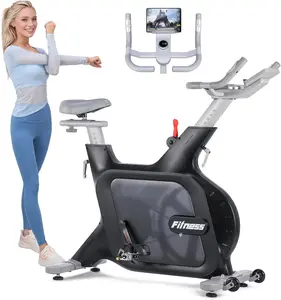 Exercise Bike, with 32 Levels Electromagnetic Stationary Bike for Home, 300LBS Weight Capacity, Magnetic Bike with Smart APP, LCD Monitor, Pulse Sensor, Adjustable Comfortable Seat