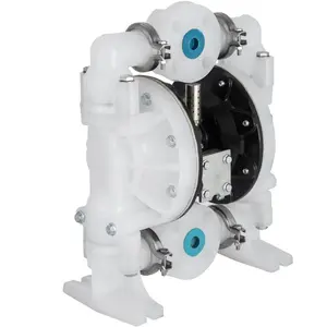 VEVOR Air-Operated Double Diaphragm Pump, 1/2 in Inlet Outlet, Polypropylene Body, 2.5 GPM Max 80PSI, PTFE Diaphragm Pneumatic Transfer Pump for Petroleum, Diesel, Oil Low Viscosity FluidsVEVOR Super Brand Day