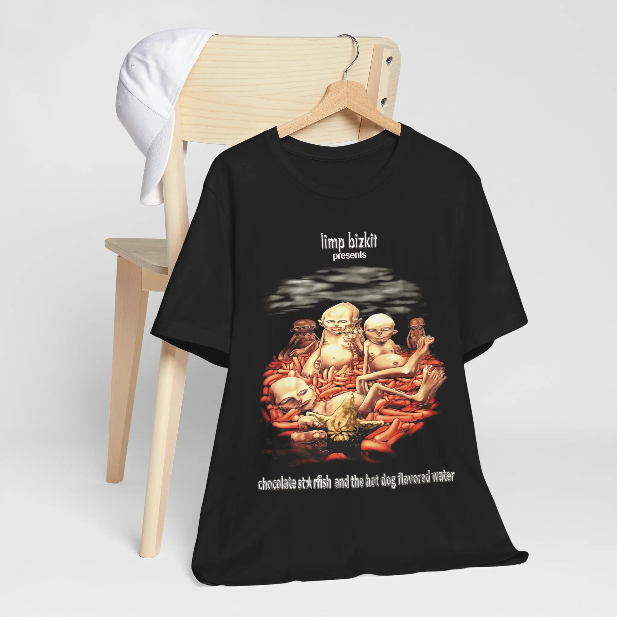 Vintage Limp Bizkit Chocolate Starfish Band Tee, Hot Dog Flavored Water Shirt - Music Summer Cool Vinyl Pop, Unisex Jersey T-Shirt