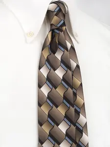 Men's Printed Tie, Business Formal Wear, Casual Fashion Street Style, Geometric Pattern, Regular Width, All Seasons