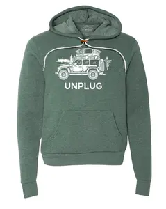 Life Unplugged Off-road Vehicle Super Soft Hoodie Fitted Long Sleeve Casual Style Hoodie Unisex Mens Womens Teal Graphic Sweatshirts