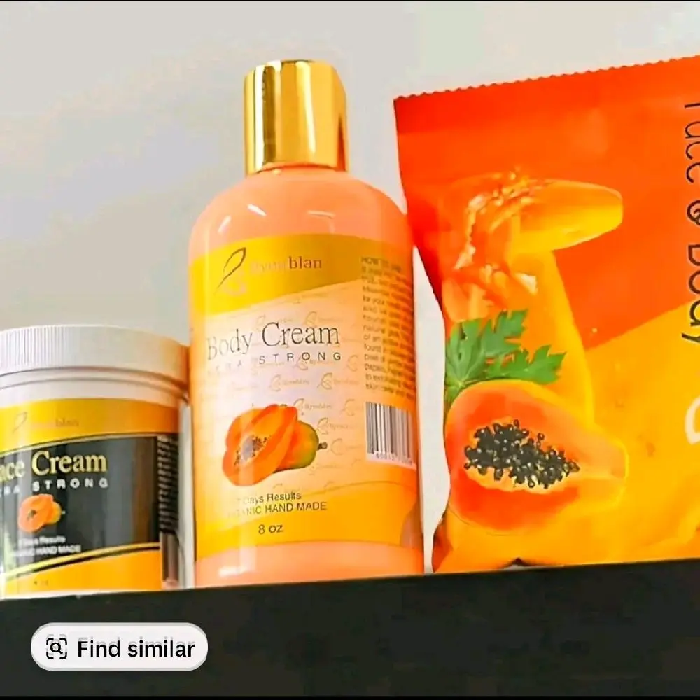 Byenblan papaya Set Skin Repair Body Care - 20x Skin Care Products in Resealable Containers for Comfort and Cosmetics Use Daily Moisturizing Restore Sensitive Radiant Soothing Rubenianturmeric Miniset fast-absorbing moisturizer