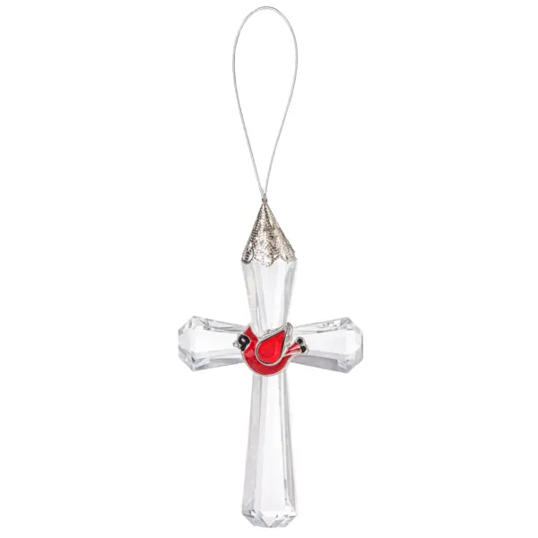 Cardinal Cross Ornament