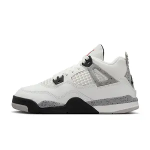 Nike Air Jordan 4 Retro OG PS 'White Cement' 2025 Kids Basketball Shoes White Cement Grey