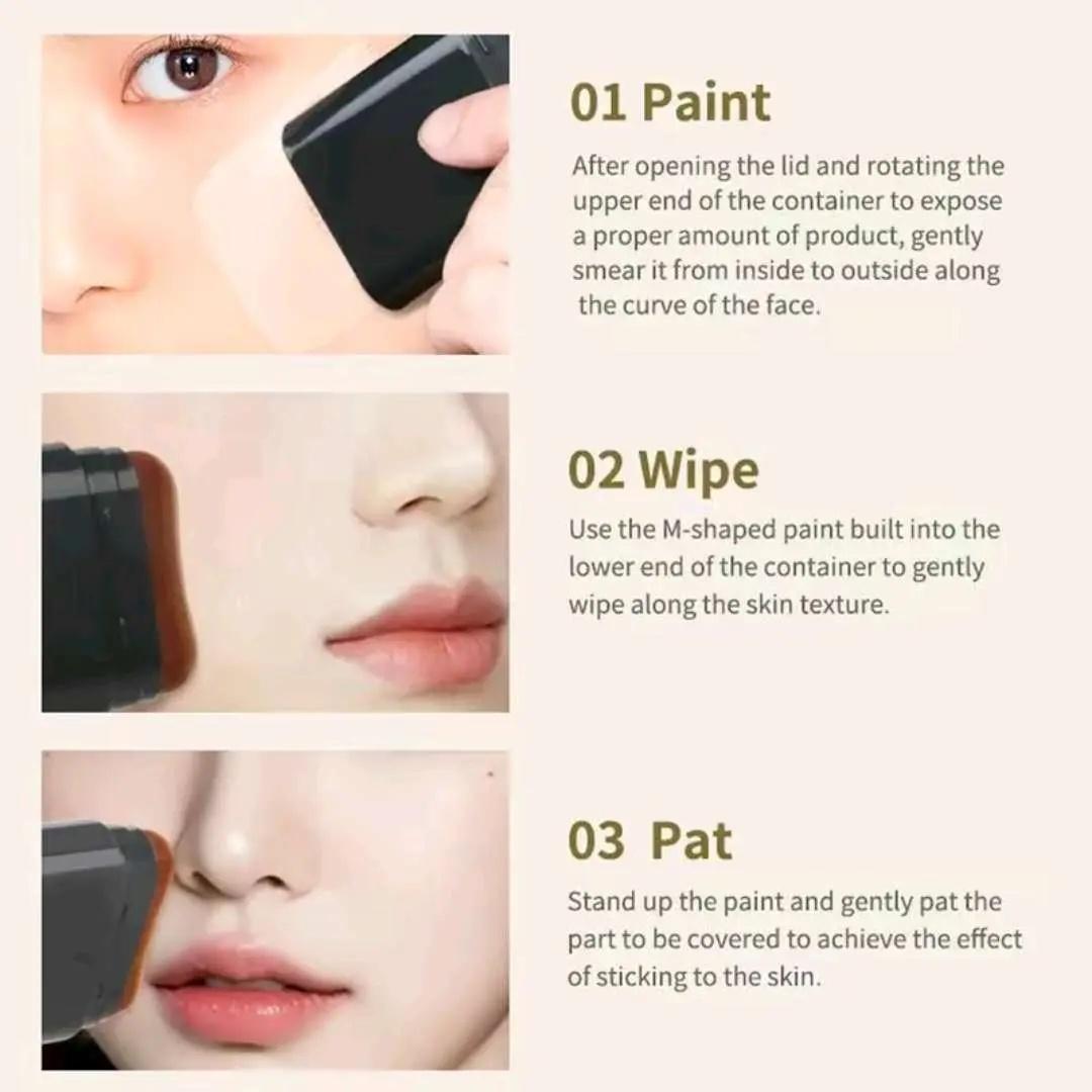 O'CHEAL Face Foundation Contour Stick Long-wear Lightweight Brighten Stick Blemish Contouring Face Concealer Beauty Makeup 01#IVORY dual Cosmetic skin tint Color Changing Full Coverage，Mother's Day gift