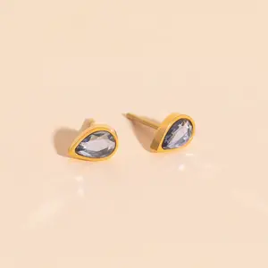 June Birthstone Stud Earrings