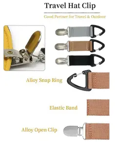 Bag Hat Clip For Traveling Hanging On Bag Handbag Backpack Luggage For Travel Backpack Outdoor Travel Beach Hat Companion Accessories Travel Essentials Travel Organizer For Beach Summer Vacation Back To School