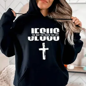 Jesus Hoodie The Way The Truht The Life Faith Hoodie Faith Hoodie Religious Gifts Christian Clothing