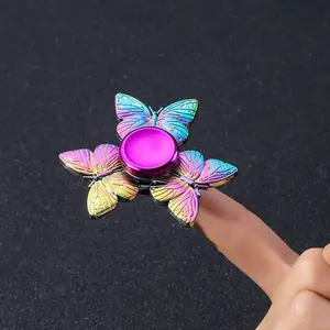 Colorful Fidget Spinner, Metal Hand Crank, Zinc Alloy Stress Relief Toy, Stress Relief Tool, Adhd Fidget Spinner, Office Anxiety Relief, Christmas Gift