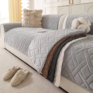 1pc soft sofa cushion cover, skin friendly, breathable, non slip, pet friendly, of excellent quality, suitable for single/double/three/four seater and combination sofas, home decoration