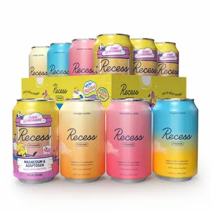 Recess Mood Magnesium & Adaptogen Drink, Relaxation Beverage, 12 ounce (Out of Office Sampler, 12 pack)