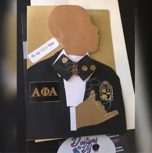 Alpha Man Greeting Card Unique Handmade Card For Alpha Phi Alpha Man Stationery