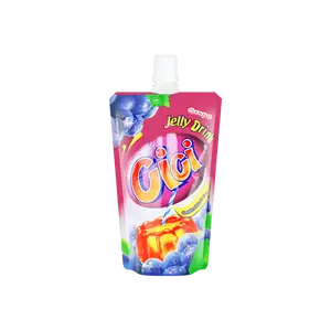 STRONGFOOD CICI Grape Jelly Drink with Real Coconut Jelly Bits - Juicy Fruit Flavor, 150g Snack